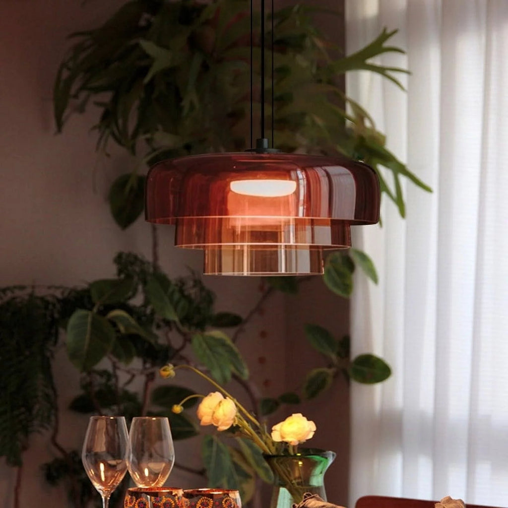 Ozone Nordische Glas-Hängelampe